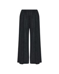 Pleats Please Issey Miyake Black Pleated Trousers