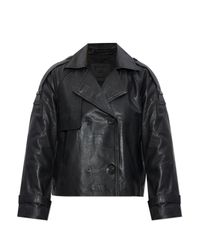 AllSaints Black Leather Jacket 'Reed'