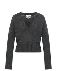 Ganni Black Wool Sweater