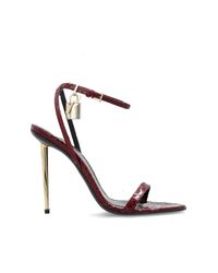 Tom Ford White Leather Heeled Sandals