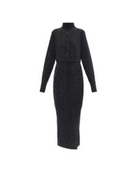 AllSaints Black Dress With "Sabine" Cardigan