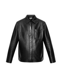 Loewe Black Leather Shirt for men