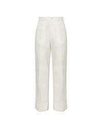Bally White Wide-Leg Trousers for men