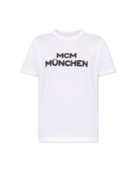 MCM White T-Shirt With Logo