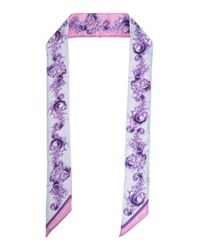Versace Jeans Couture Purple Silk Scarf