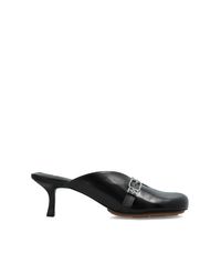 Ganni Black Heeled Mules 'Sue'