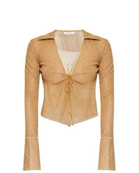 Oseree White Top With Lurex Thread