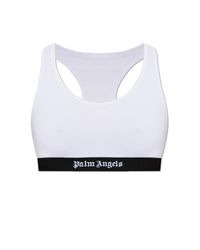 Palm Angels White Cotton Lingerie Top