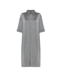 Jil Sander Gray Satin Shirt