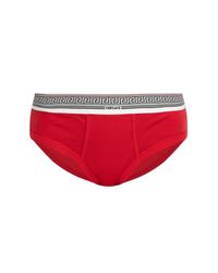 Versace Red Cotton Briefs
