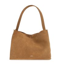 Studio Nicholson Brown Suede 'Doublet' Shopper Bag