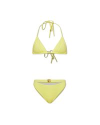 Balmain Metallic Two-Piece Swimsuit