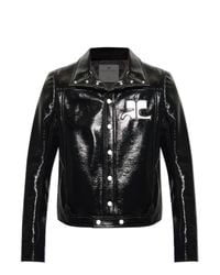 Courreges Black Jacket With Logo for men