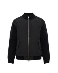 Moose Knuckles Black Puffer Jacket With Patch for men