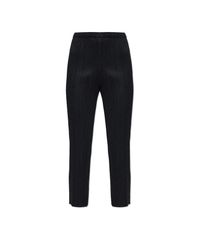 Pleats Please Issey Miyake Black Pleated Trousers