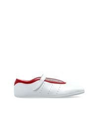 Adidas Originals White Ballet Flats 'Stan Smith Lo'