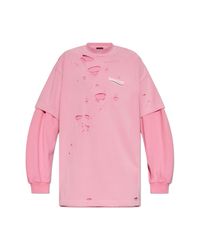 Balenciaga Pink T-Shirt With Logo for men