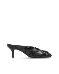 IRO Black Heeled Mules "Corset"