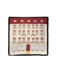 Moschino Natural Silk Scarf With Print