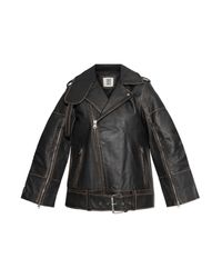 By Malene Birger Black Leather Jacket Beatrisse