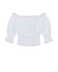 Dolce & Gabbana White Top With Lace Trim