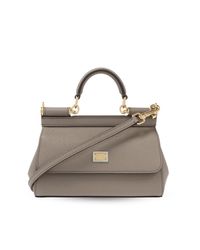Dolce & Gabbana Gray Sicily Small Shoulder Bag,