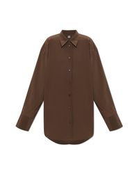 Totême  Brown Silk Shirt