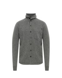 Dries Van Noten Gray Cashmere Cardigan "Monaco" for men