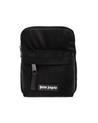Palm Angels Black Bag With Logo for men