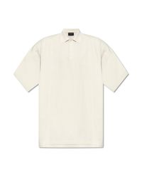 Balenciaga White Polo With Logo for men