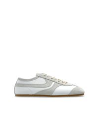 Dries Van Noten White Leather Sports Shoes for men