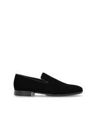 Etro Black Velvet Shoes for men