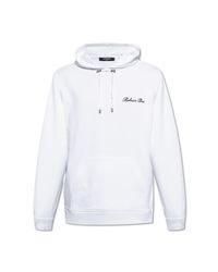 Balmain White Hooded Sweatshirt for men