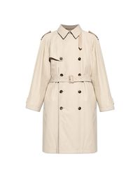 Tod's Natural Double-Breasted Trench Coat With Belt for men