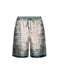 Amiri Green Silk Shorts for men