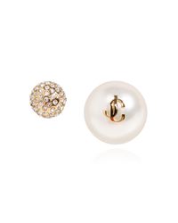 Jimmy Choo Metallic Asymmetric Earrings