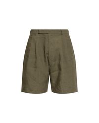 Paul Smith Green Linen Shorts for men