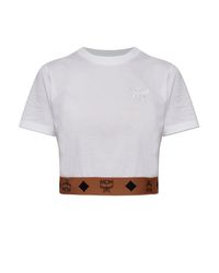 MCM White Cotton Top With Logo