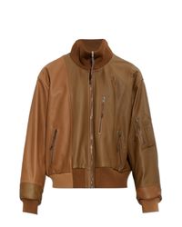 Maison Margiela Brown Leather 'Bomber' Jacket for men