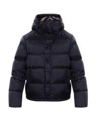 Burberry Blue Detachable Sleeve Hooded Puffer Jacket for men