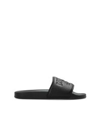 DSquared² Black Flip-Flops With Logo for men