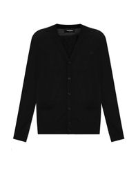 DSquared² Black Wool Cardigan