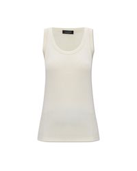 Fabiana Filippi White Top With Shimmering Sequins