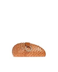 Rodo Brown Clutch Bag With Logo