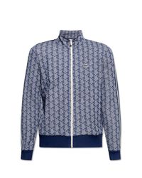 Lacoste Blue Track Jacket With Monogram for men