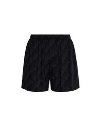 Balenciaga Black Monogram Shorts for men
