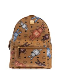 MCM Brown Backpack With Logo for men