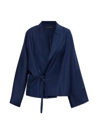 KENZO Blue Wool Kimono