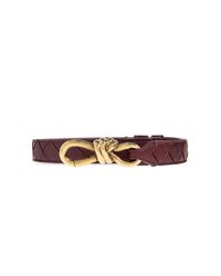 Bottega Veneta White Leather Belt