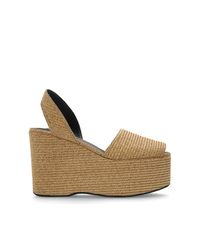 Alaïa Natural Wedge Sandals